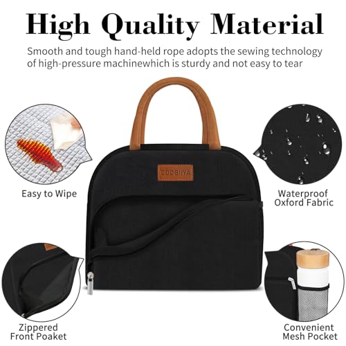Insulated Lunch Bag Tote - 10L Leakproof Thermal Cooler Box for Work & Travel