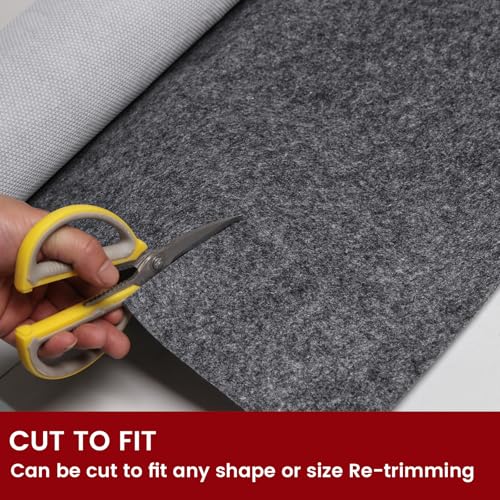 8x10 ft Waterproof Rug Pad, Non-Slip Felt Carpet Pad for Hardwood Floors