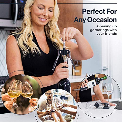 HiCoup Wing Corkscrew Wine & Beer Bottle Opener - Easy to Use, Ergonomic Design