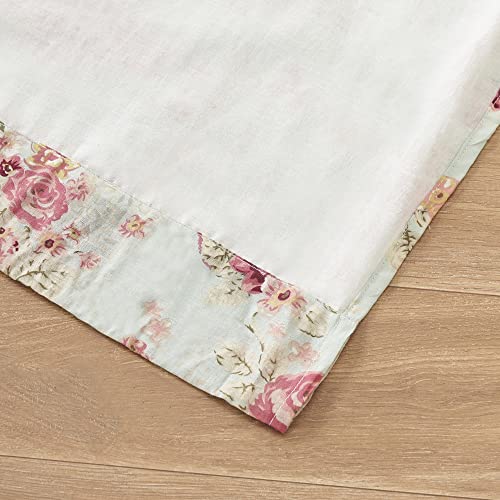 Greenland Home Antique Rose 100% Cotton Window Treatment, Panel Pair, Blue