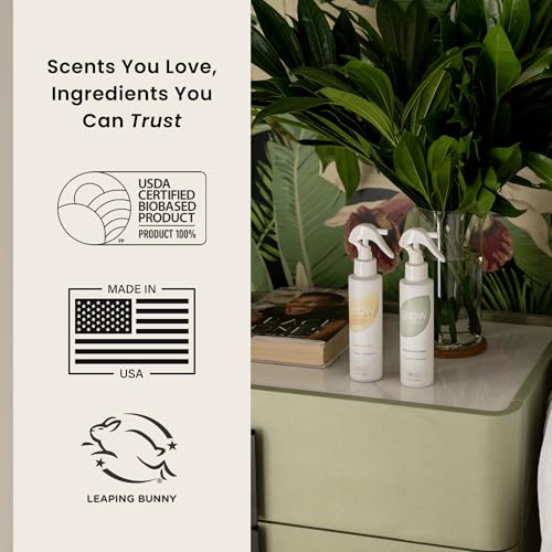 Natural Fabric and Room Air Freshener Spray - Plant-Based Essential Oils 2-Pack