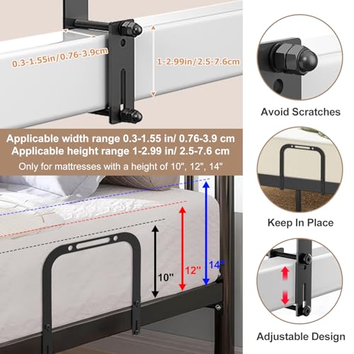 Extra Tall Mattress Slide Stopper for Metal Bed Frames, 2 Pack