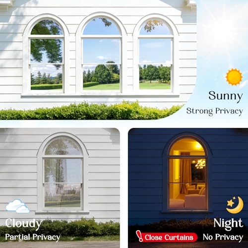 One Way Window Tint Film - Black-Silver, 17.5" x 78.7", UV Blocking & Privacy