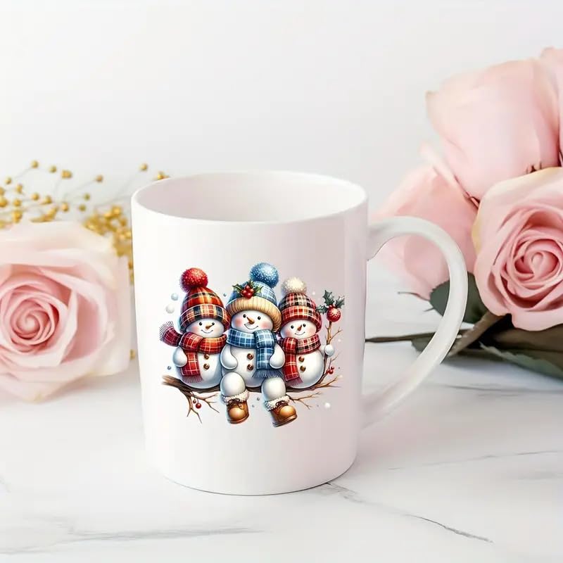 Snowman UV DTF Cup Wraps 12pc Rub-On Transfers for Glass, Wood, Bottles