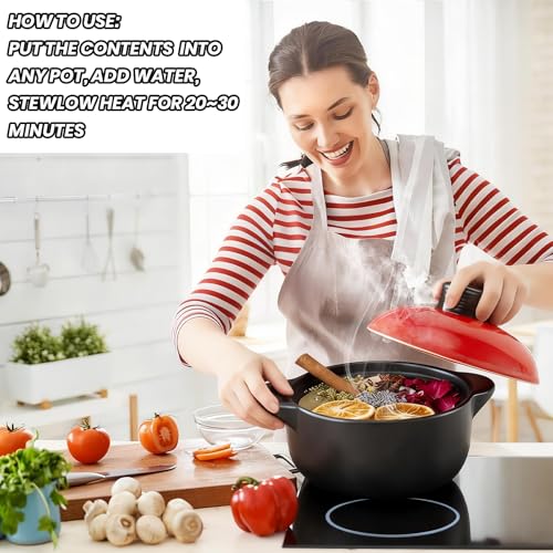 12-Piece Natural Simmer Pot Potpourri Kit for Home Fragrance and Aromatherapy