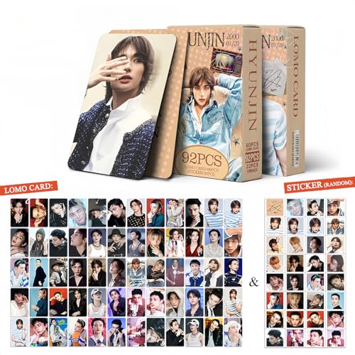 60pcs K-Pop Photocard Set with 32pcs Mini Stickers, 3.5 x 2.5 Inch