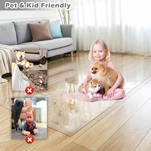 1.5mm Clear Floor Protector Mat for Hardwood Floors - 3x5ft