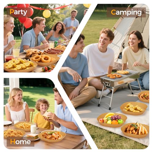 125Pcs 8 Inch Square Air Fryer Liners Disposable for 5-8QT, Parchment