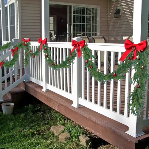4-Pack 9 Ft Artificial Norfolk Pine Garlands for Christmas & Mantels