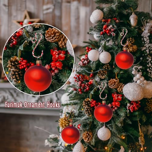 20-Pack Christmas Ornament Hooks - Metal S-Shaped Swirl Hangers