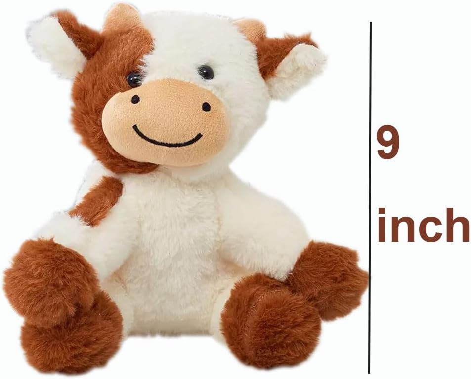 YUKOUQIAN Cow Plush Doll Toy - Cute 8-Inch Stuffed Animal for Girls & Boys | Perfect Christmas Gift