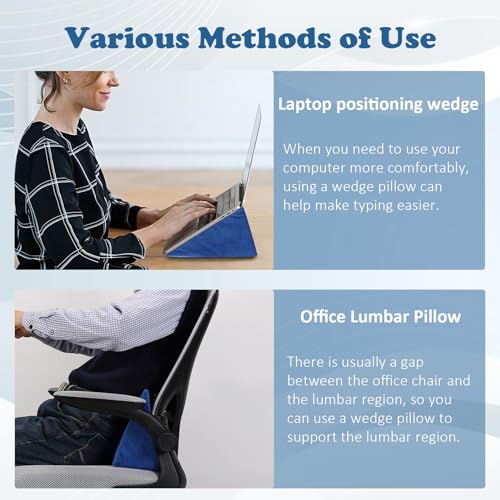 Compact Wedge Pillow for Pain Relief and Positioning Support