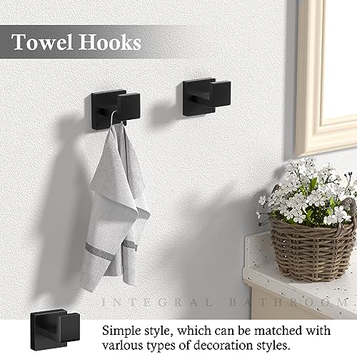 10-Piece Matte Black Bathroom Hardware Set - SUS304 Stainless Steel