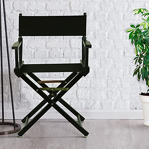 Solid Wood Director's Chair, Foldable Portable Chair - 18-Inch Height