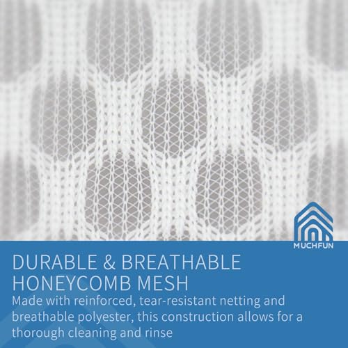 Muchfun 3Pcs Durable Honeycomb Mesh Laundry Bags for Delicates 12x16