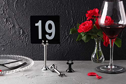 1.5-Inch Harp Clip Table Number and Place Card Holders, Silver, Set of 12