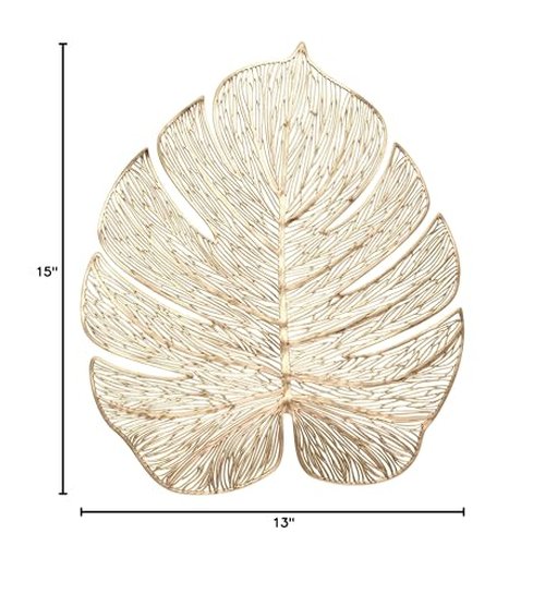 " OCCASIONS " 20 Pieces Pack Pressed Vinyl Metallic Placemats/Wedding Accent Centerpiece Placemat (Garden Gold)