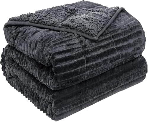 Sherpa Fleece Weighted Blanket 15lbs - Soft & Cozy 48"x72"