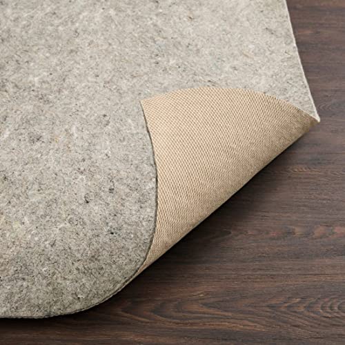 Non-Slip Rug Pad 8x10 - 1/8" Thick Reversible Cushion for Hardwood & Carpet