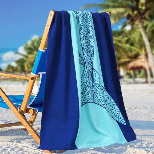 Oversized Beach Towel Set, 36 x 72 Inch Soft Microfiber Pool Towels (2 Pack)