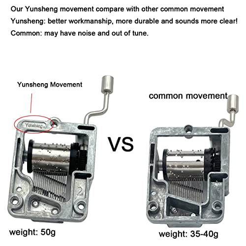 Hand Crank Music Box Movement - DIY Musical Mechanism Replacement