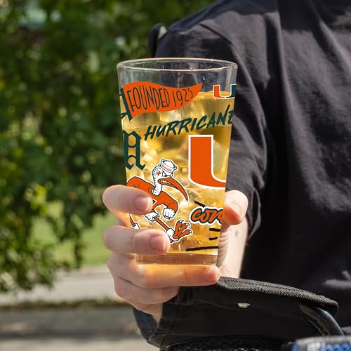 16 oz Native Icons Pint Glass - Durable Chip-Resistant Beer Drinkware