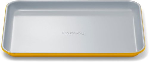 Caraway Nonstick Ceramic Baking Sheet | 9x13” Mini Pan - Non-Toxic, PTFE & PFOA Free, Oven Safe - Marigold
