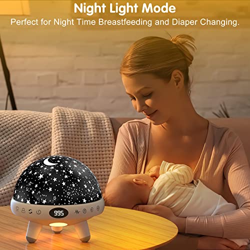 Kids Sound Machine and Star Projector Night Light for Nursery