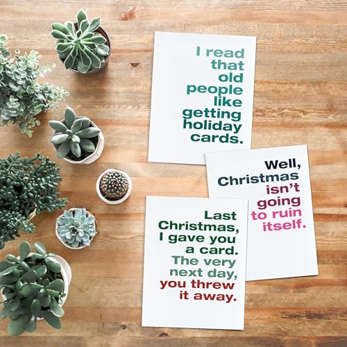 Funny Christmas Holiday Card - Last Christmas I Gave You a Card, Snarky Greeting for Family & Friends