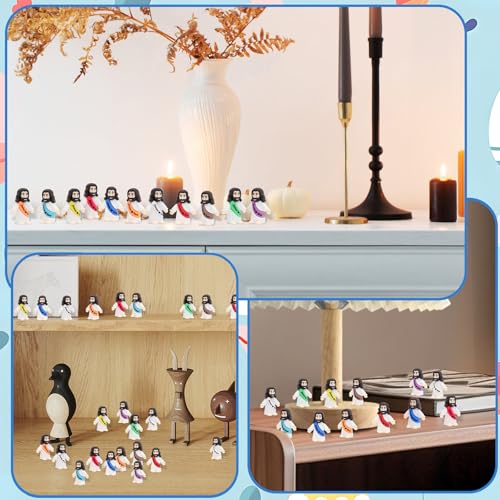 100 Pcs Mini Jesus Loves You Figurines - Bulk Religious Party Favors