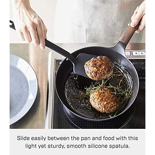 Yamazaki Home Tower Silicone Kitchen Utensils, Black - Spatula - Silicone