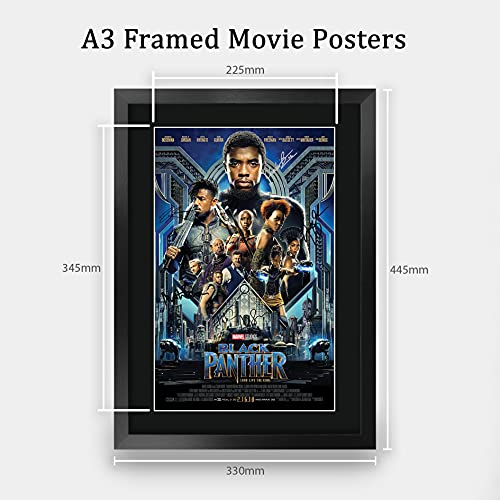 Black Panther Chadwick Boseman Movie Poster 16x12 Frame Signed Autograph Gift