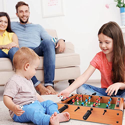 20-Inch Mini Foosball Tabletop Game with Stainless Steel Rods