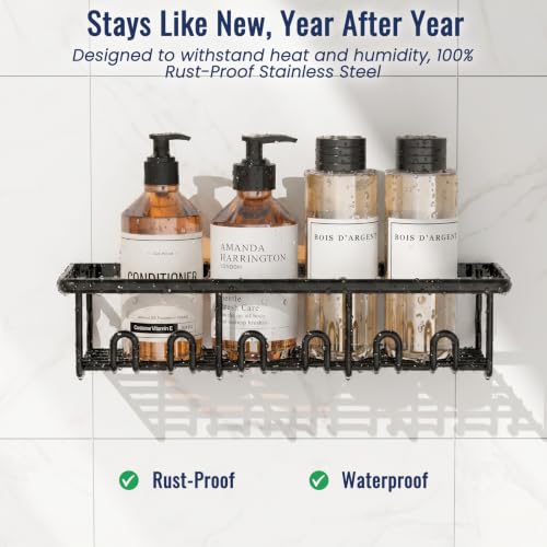 8-Pack Adhesive Shower Caddy Organizer Rustproof Stainless Steel