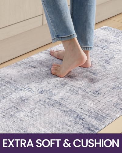 Anti-Fatigue Kitchen Runner Rug, 23" x 86" Memory Foam Cushioned Floor Mat