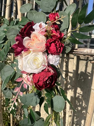 Artificial Flower Swag Set for Wedding Arch and Welcome Sign Decor