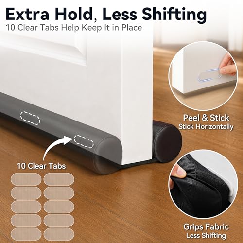 Double-Sided Under Door Draft Stopper 38" - Noise & Cold Air Seal Strip