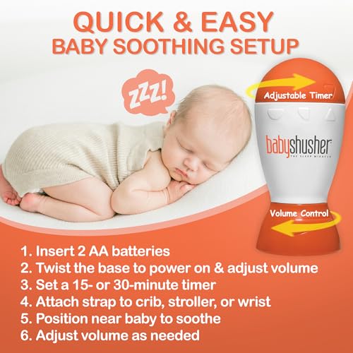 Portable Baby Sound Machine - Rhythmic Shushing Sleep Soother for Newborns