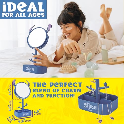 Character Vanity Mirror with Jewelry Stand and Storage Tray