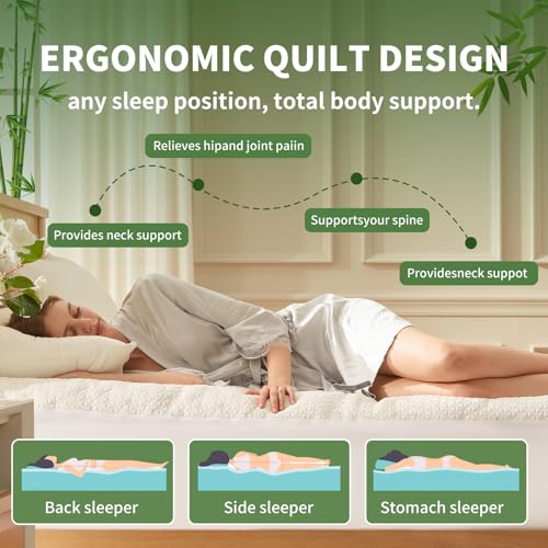 Waterproof King Mattress Topper - Breathable Rayon from Bamboo Pad