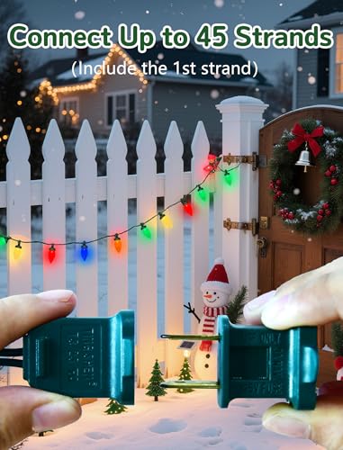 Multicolor C7 LED String Lights 26FT Christmas Decor with 50 Bulbs - Green Wire