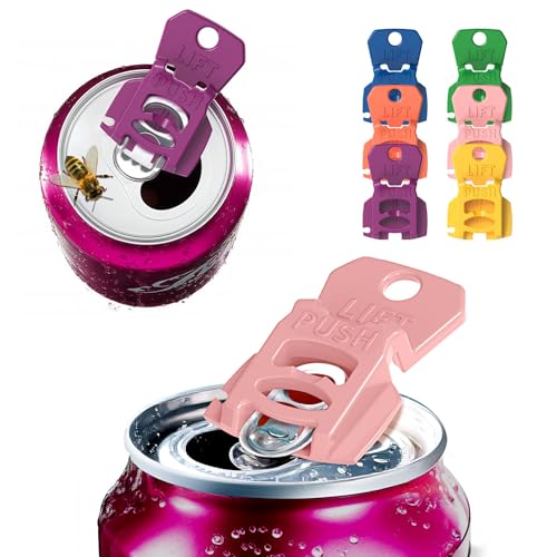 6-Pack Soda Can Opener and Drink Lid Cover Set – Reusable Tab Protectors