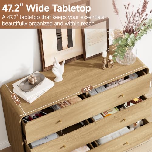 4-Piece Bedroom Furniture Set: 6-Drawer Dresser and 2 Nightstands