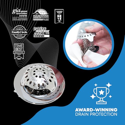 Stainless Steel Bathtub Drain Hair Catcher and Strainer with Adapters
