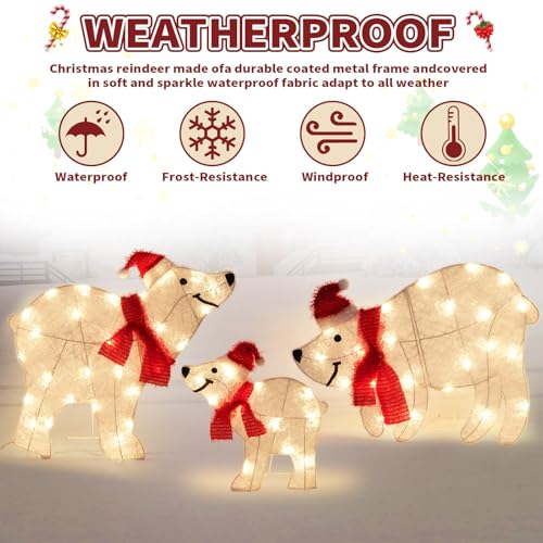 White Bear Outdoor & Indoor Christmas Decor Lighted Christmas Decoration