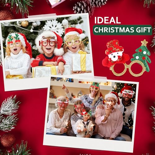 Kanayu 144 Pcs Christmas Glasses Bulk Set for Kids & Adults, 16 Styles - Classic Edition