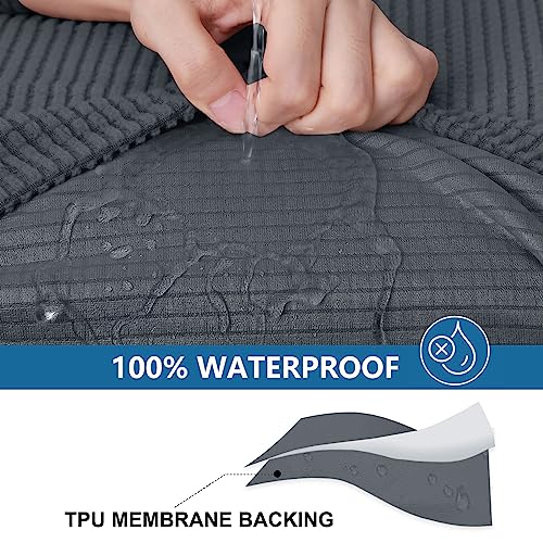 Waterproof Couch Cushion Covers (3 Pack) - Stretch Non-Slip Sofa Seat Covers
