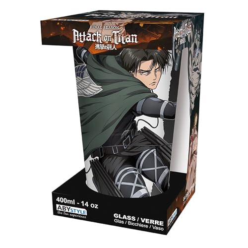 Attack on Titan Levi XXL Glass - 400ml Anime Drinking Glass