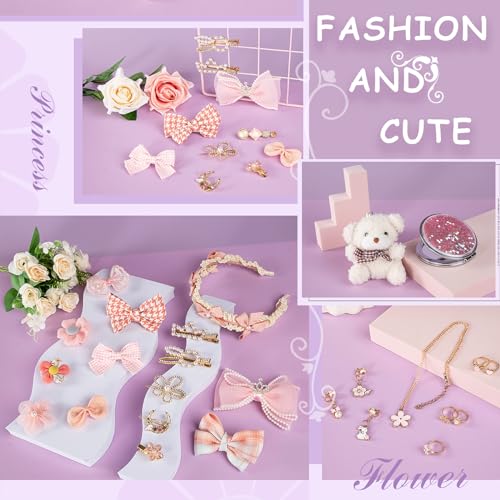 Pink Princess Jewelry Box for Girls with Mirror and Hair Accessories Set