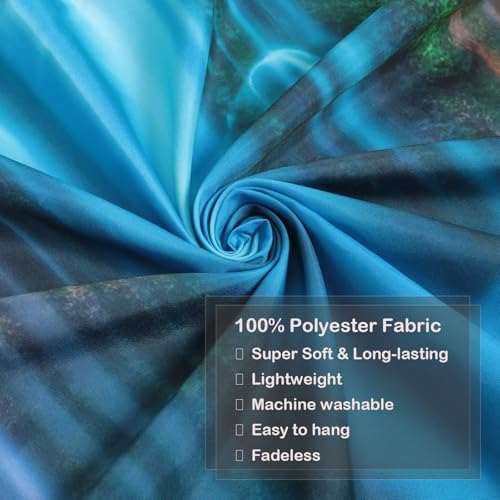 Blacklight UV Reactive Forest Wall Tapestry - Neon Glow Decor (51.2" x 59.1")